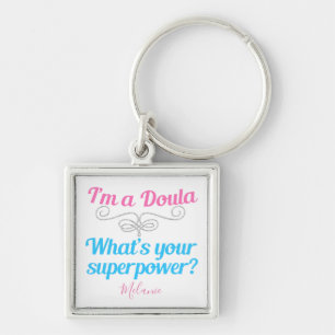 Porte-clés Doula Superhero sur mesure