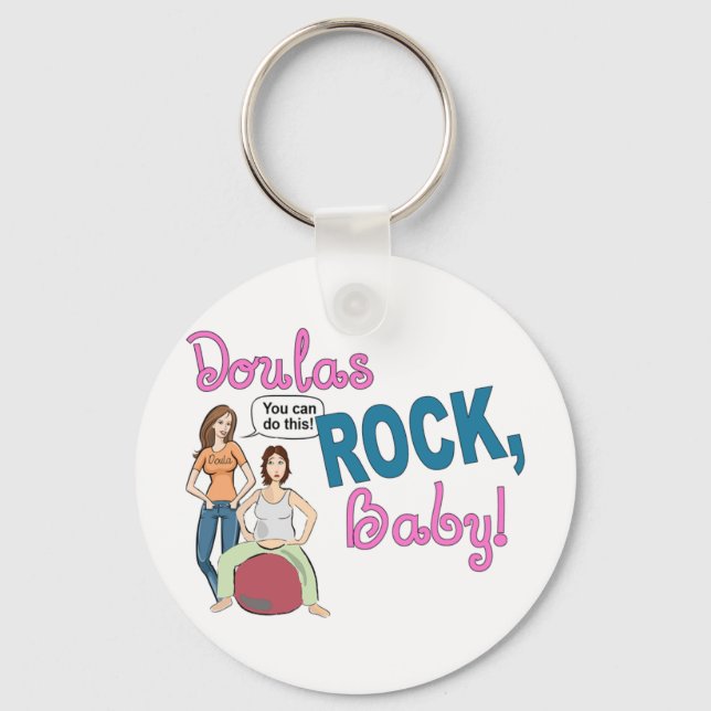 Porte-clés Doulas Rock ! Cadeaux (Recto)