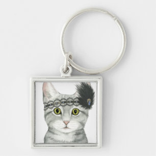 Porte-clés Downton Cat   Bejewted With Lace