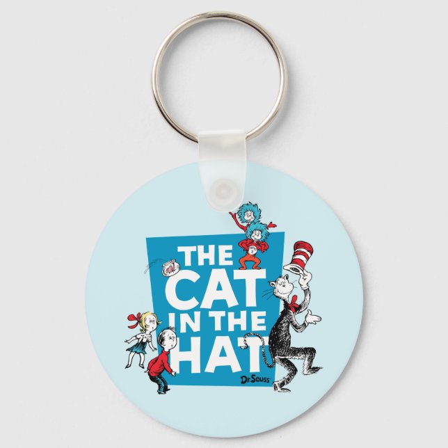 Porte-clés Dr Seuss | Chat dans le logo du Casquette - Caract (Recto)