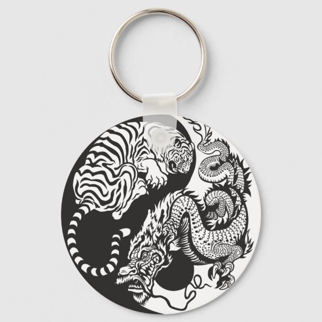 Porte-clés dragon and tiger yin yang (Recto)