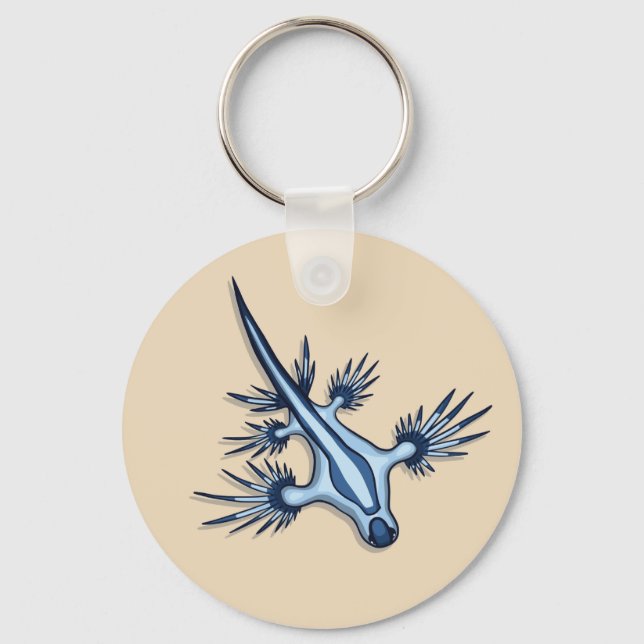 Porte-clés Dragon bleu Nudibranche (Recto)
