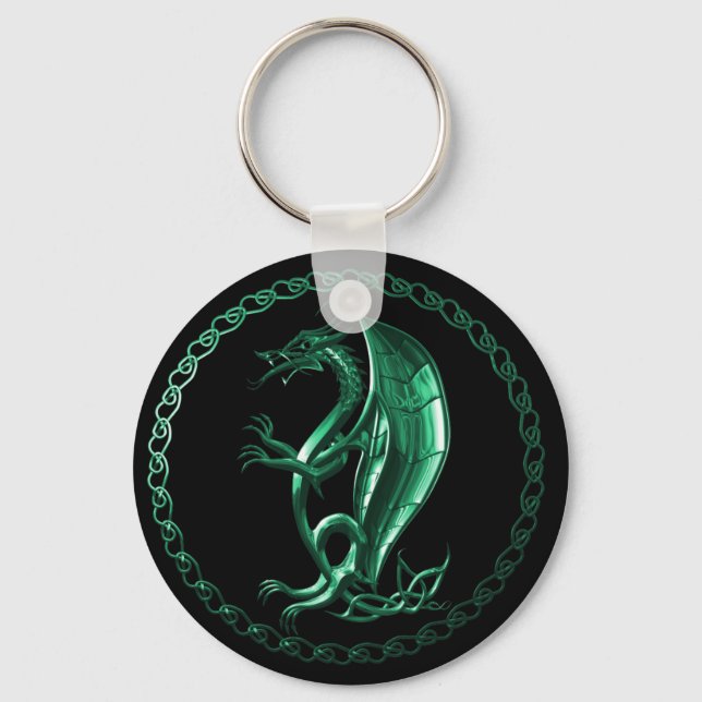 Porte-clés Dragon céleste vert (Recto)