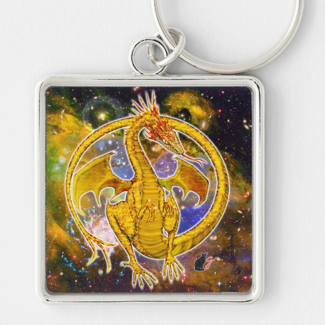 Porte-clés Dragon cosmique Topaz  (Devant)
