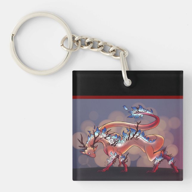 Porte-clés Dragon de feu (Devant)