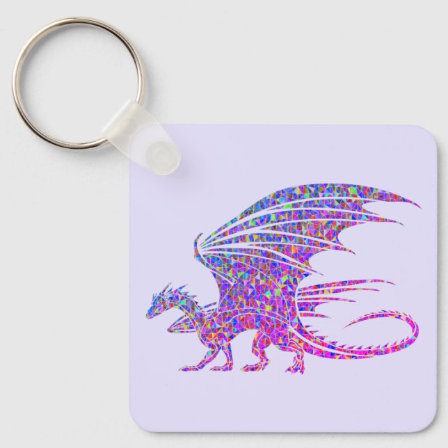 Porte-clés Dragon de mosaïque Extraordinaire violet (Recto)