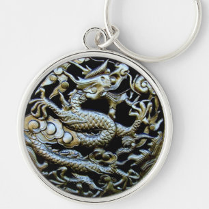 Porte-clés Dragon en bronze chinois