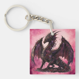 Porte-clés Dragon Fleur   Dragon Fantastique Botanique
