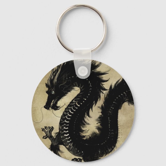 Porte-clés Dragon noir (Recto)
