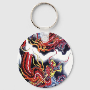 Porte-clés Dragon rouge japonais