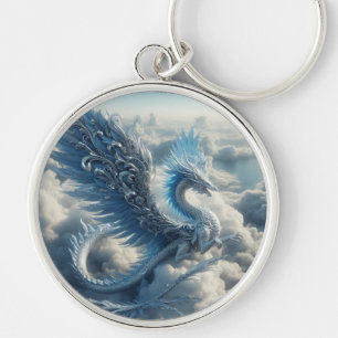 Porte-clés Dragon superbe entouré de nuages