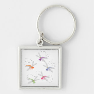 Porte-clés Dragonflies Whimsical Cartoon Art