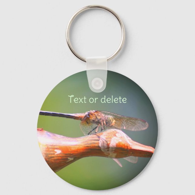 Porte-clés Dragonfly Co Pilote Nature Personnalisée (Recto)