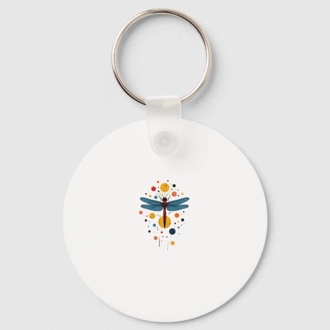 Porte-clés Dragonfly Painting Art Animal Abstract Graphic Dra (Recto)