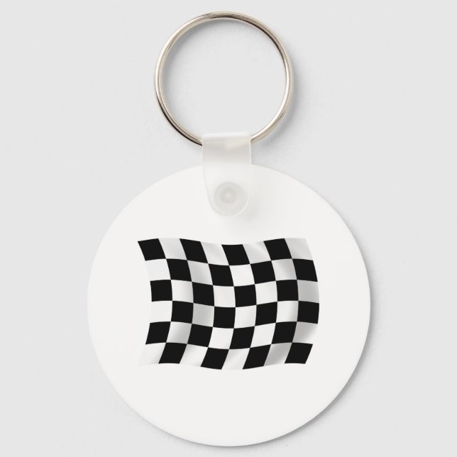 Porte-clés Drapeau à Damier (Recto)