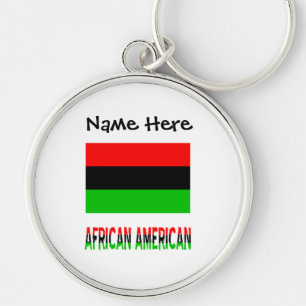 Porte-clés Drapeau afro-américain et diaspora Personnalisé