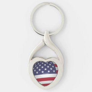 PORTE-CLÉS DRAPEAU AMÉRICAIN