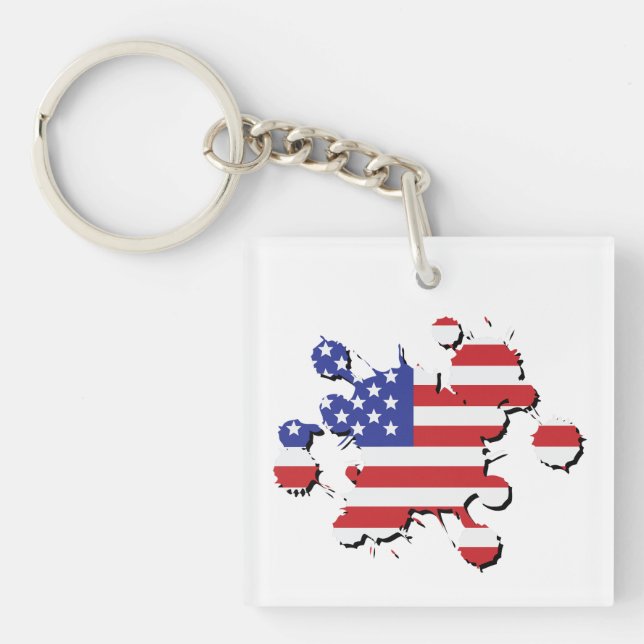 Porte-clés Drapeau américain (Devant)