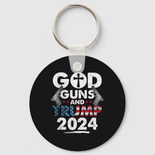 Porte-clés Drapeau Américain 2024 De God Guns Et Trump