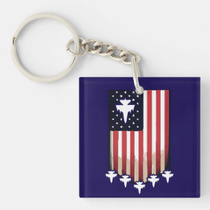 Porte-clés Drapeau Américain 4 juillet-65079