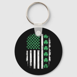 Porte-clés Drapeau Américain Avec Shamrocks Pour St patrick D