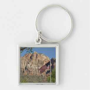 Porte-clés Drapeau américain dans le parc national de Zion I