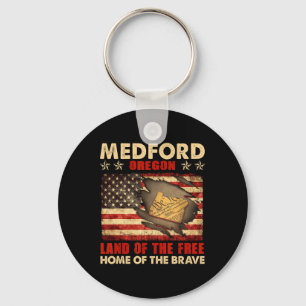 Porte-clés Drapeau américain de Medford Oregon 4 juillet