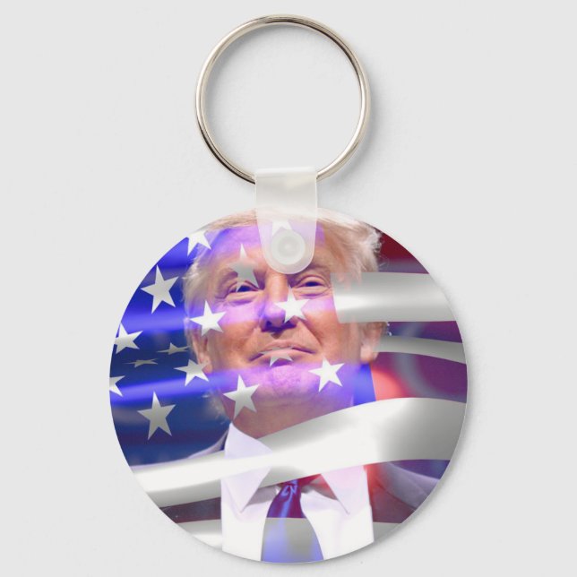 Porte-clés drapeau américain donald trump (Recto)