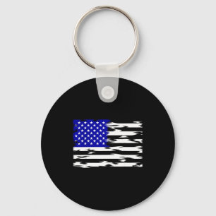 Porte-clés Drapeau américain étoiles et bandes patriotique US