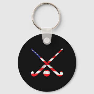 Porte-clés Drapeau Américain Hockey Patriote Sports américain