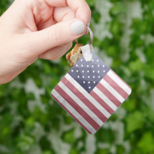 Porte-clés Drapeau américain Rouge Blanc Bleu Amérique Mesh g