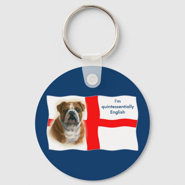 Porte-clés Drapeau anglais et Porte - clé bulldog (Recto)
