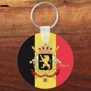 Porte-clés Drapeau belge, emblème & Belgique vacances / sport