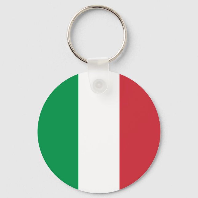Porte-clés Drapeau blanc vert et rouge italien (Recto)