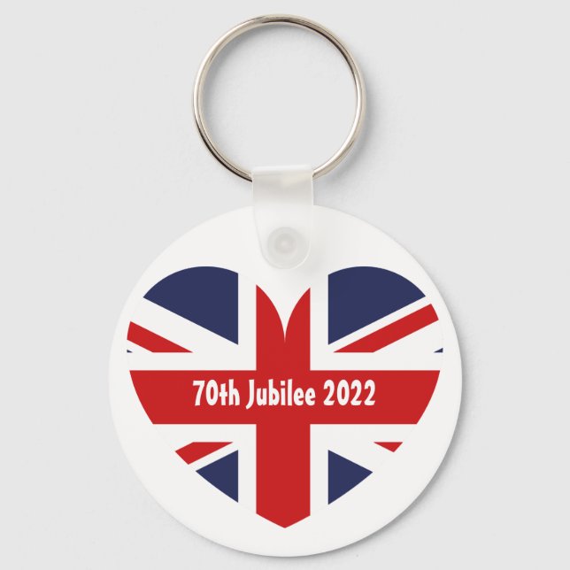 Porte-clés Drapeau britannique du 70e jubilé 2022 (Recto)