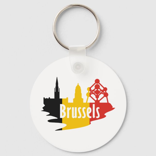 Porte-clés Drapeau Bruxelles (Recto)