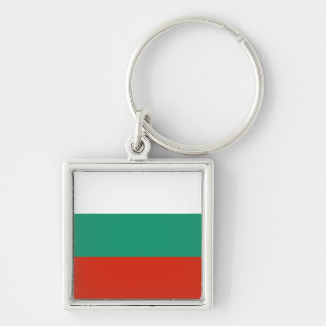 Porte-clés Drapeau Bulgarie tricolore (Devant)