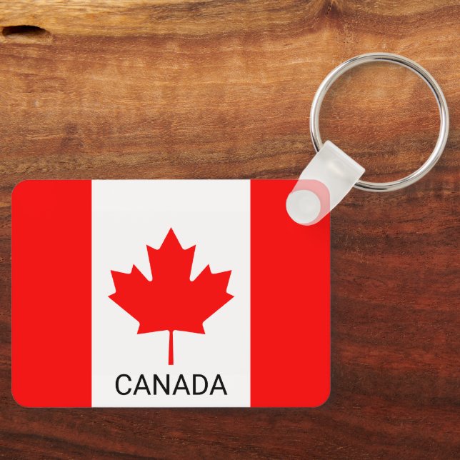 Porte-clés Drapeau canadien personnalisé cadeau porte - clé (Recto)