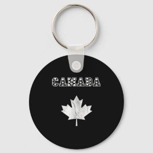 Porte-clés Drapeau Canadien Vintage Feuille d'Érable Canadien