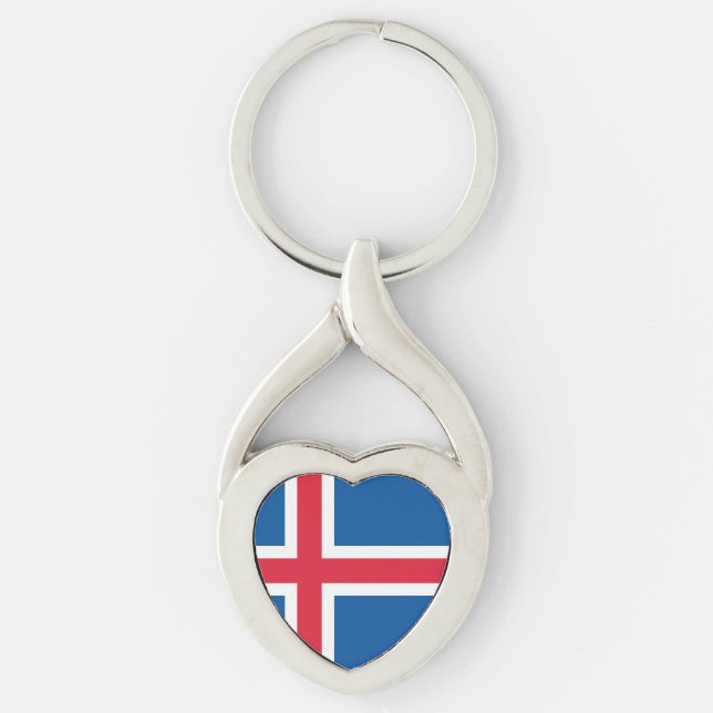 Porte-clés Drapeau cardiaque islandais (Devant)
