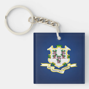 Porte-clés Drapeau cool De L'État Du Connecticut