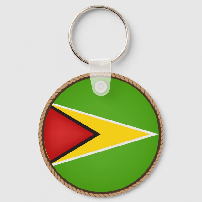 Porte-clés Drapeau cool Guyana (Recto)