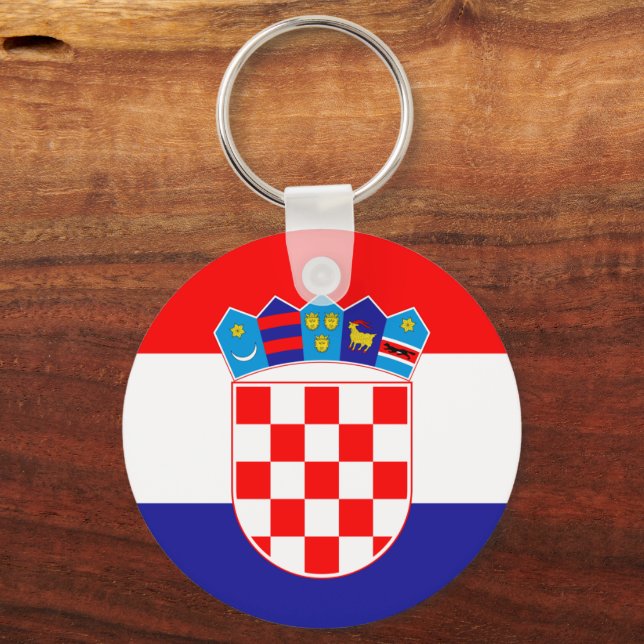 Porte-clés Drapeau croate & vacances Croatie, voyage / sports (Recto)