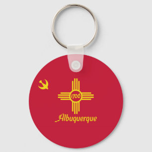 Porte-clés drapeau d'Albuquerque, Nouveau-Mexique