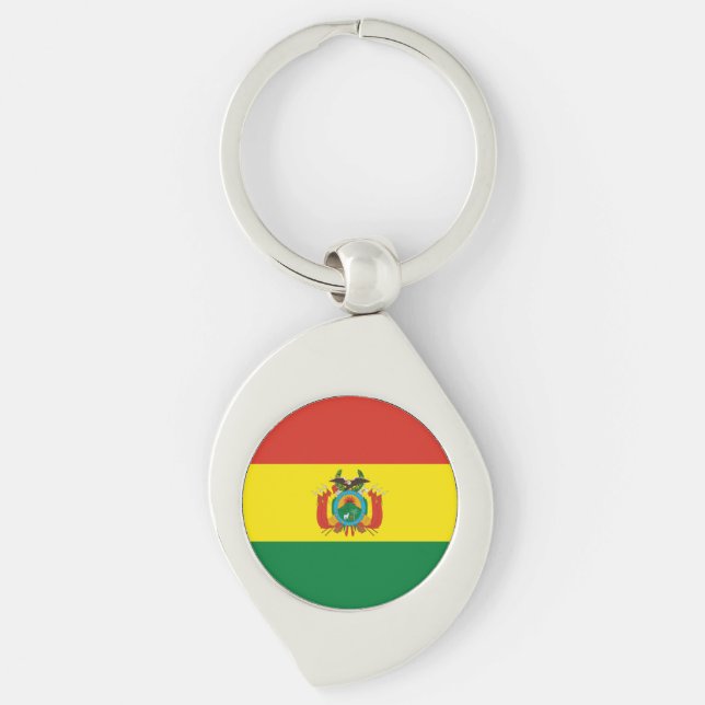 Porte-clés Drapeau de Bolivie patriotique (Devant)