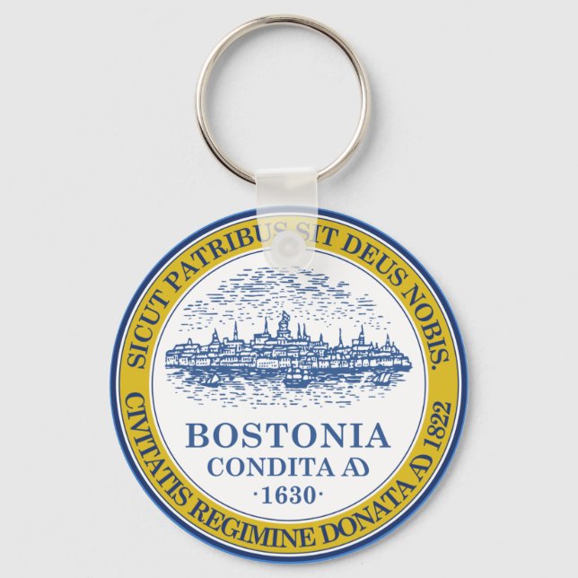 Porte-clés Drapeau de Boston, Massachusetts (Recto)