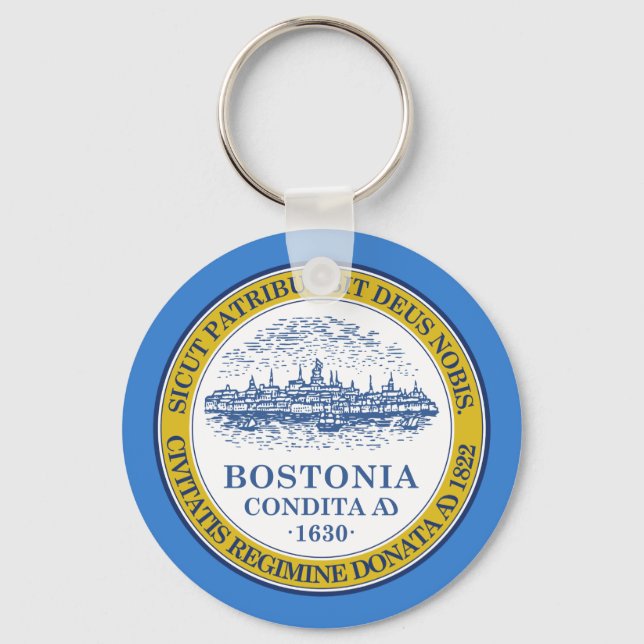 Porte-clés Drapeau de Boston, Porte - clé du Massachusetts (Recto)