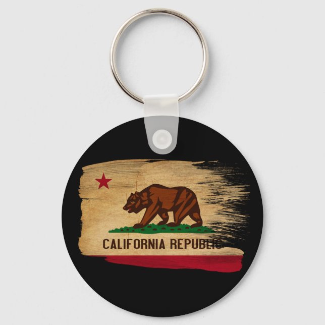 Porte-clés Drapeau de Californie (Recto)
