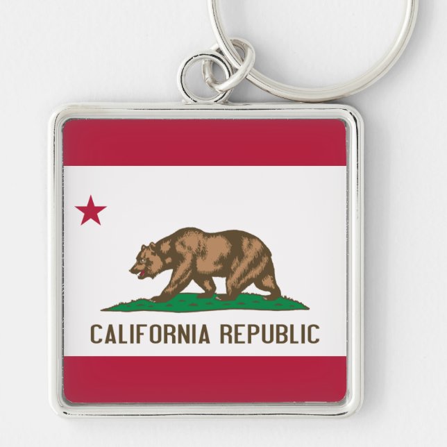 Porte-clés Drapeau de Californie Porte - clé (Devant)