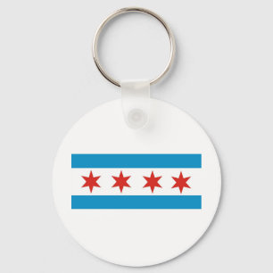 Porte-clés drapeau de chicago